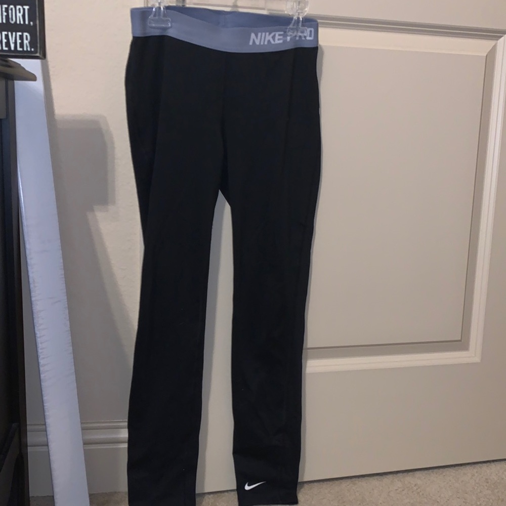Nike Pro, black, athletic leggings, size L